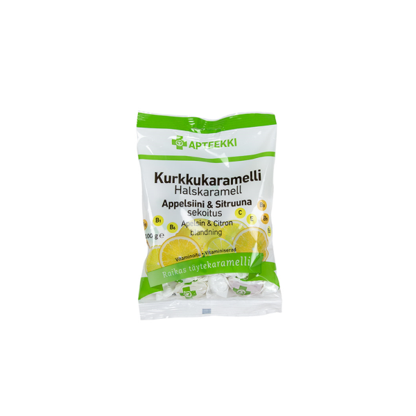 APTEEKKI Kurkkukaramelli Appelsiini & Sitruuna