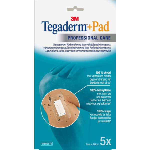 3M Tegaderm +Pad kalvosidos 9x20 cm 5 kpl