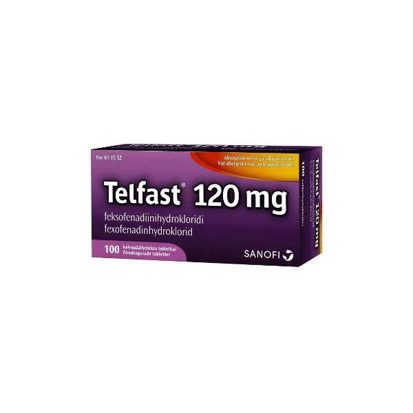 TELFAST tabletti, kalvopäällysteinen 120 mg 100 fol