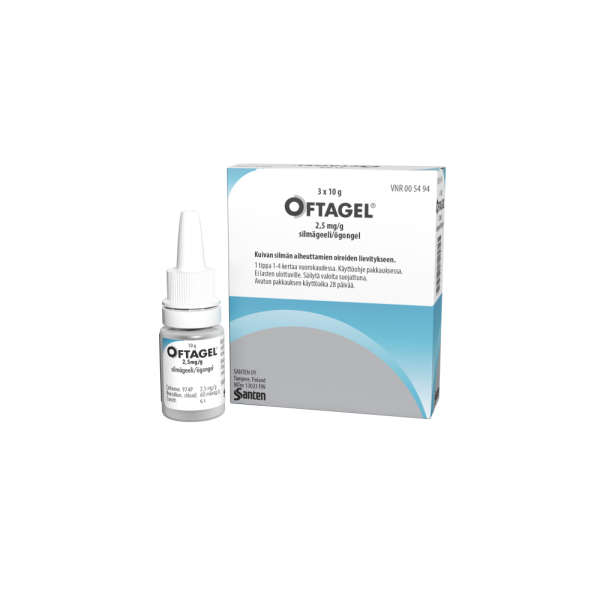 OFTAGEL silmägeeli 2,5 mg/g 3 x 10 g