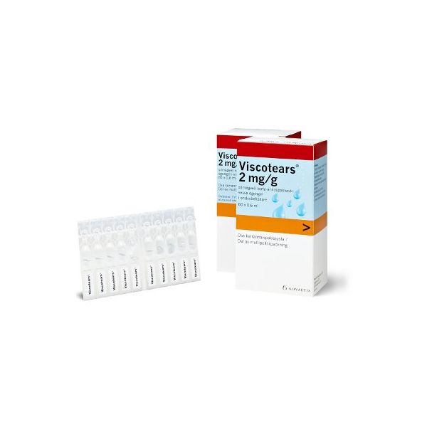 VISCOTEARS silmägeeli, kerta-annospakkaus 2 mg/g 120 x 0,6 ml
