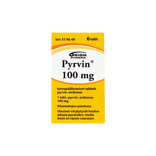 PYRVIN tabletti, kalvopäällysteinen 100 mg 6 kpl