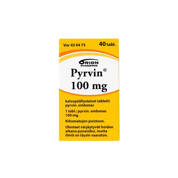 PYRVIN tabletti, kalvopäällysteinen 100 mg 40 kpl