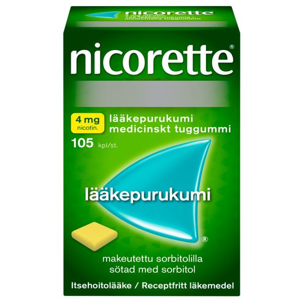 NICORETTE lääkepurukumi 4 mg 105 fol