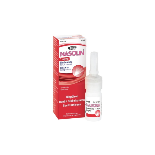 NASOLIN nenäsumute, liuos 1 mg/ml säilytysaineeton 10 ml