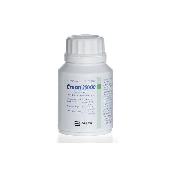 CREON 25 000 enterokapseli, kova 100 kpl