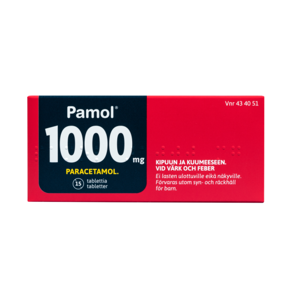 PAMOL tabletti 1000 mg 15 fol