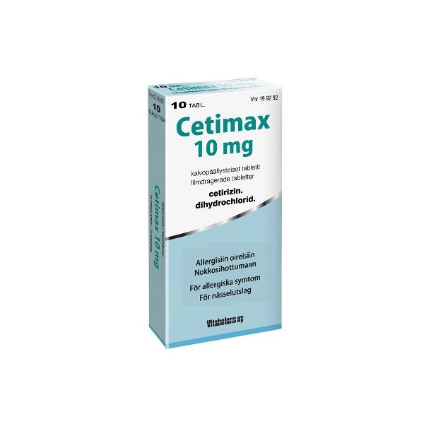 CETIMAX tabletti, kalvopäällysteinen 10 mg 10 fol