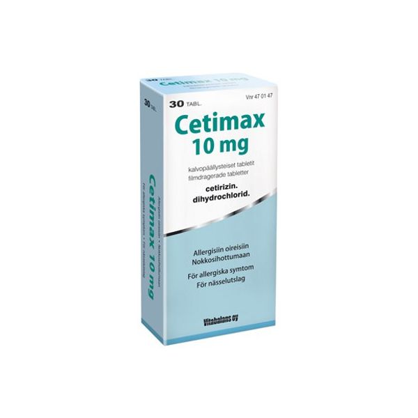 CETIMAX tabletti, kalvopäällysteinen 10 mg 30 fol