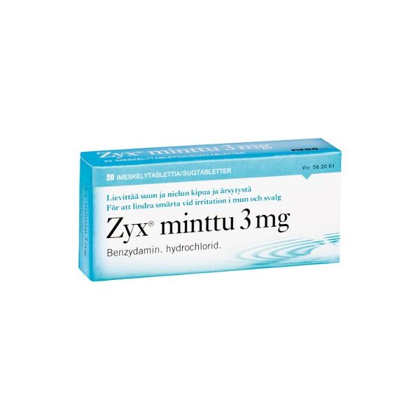 ZYX MINTTU imeskelytabletti 3 mg 20 fol
