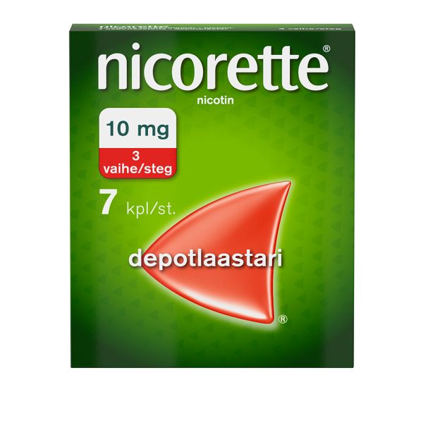 NICORETTE depotlaastari 10 mg/16 h 7 kpl