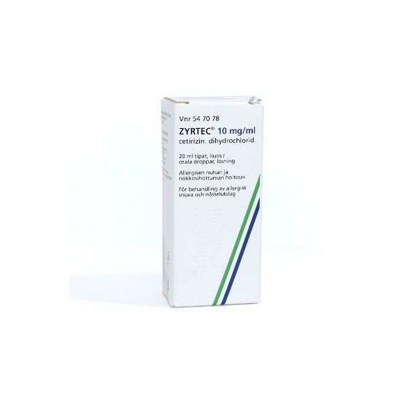 ZYRTEC tipat, liuos 10 mg/ml 20 ml