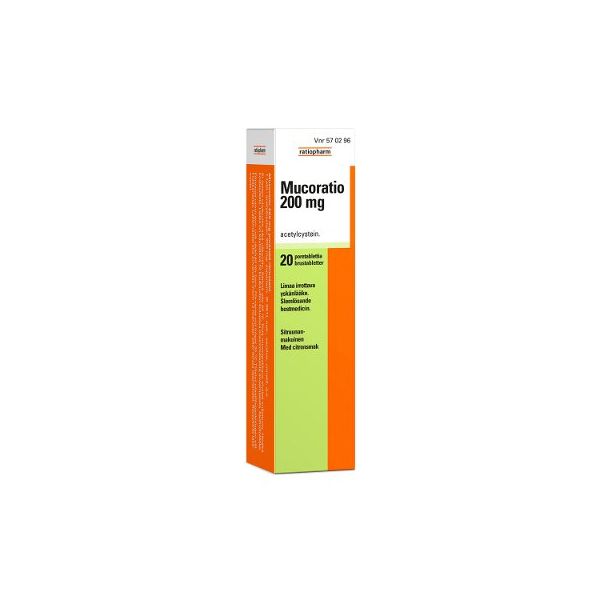 MUCORATIO poretabletti 200 mg 20 kpl