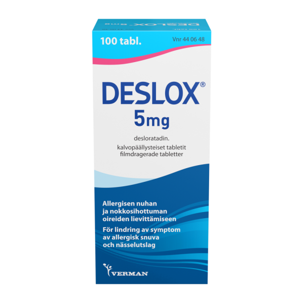 DESLOX tabletti, kalvopäällysteinen 5 mg 100 fol