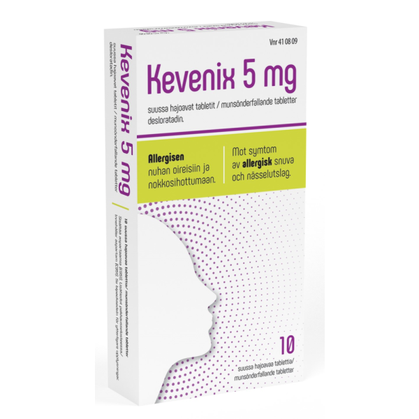 KEVENIX tabletti, suussa hajoava 5 mg 10 fol