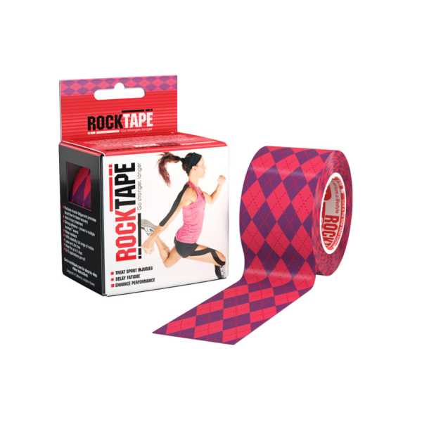Rocktape Kinesioteippi Pink-ruutu 5cmx5m 1 rll