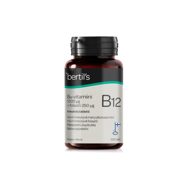 bertils B12-vitamiini + Folaatti 100 tabl