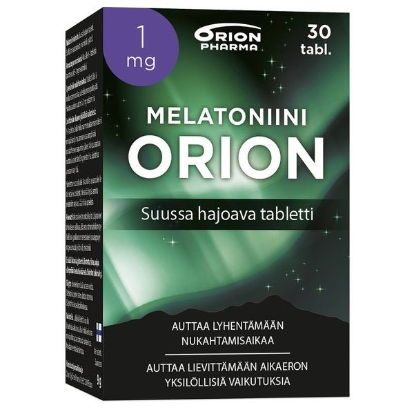 Melatoniini Orion 1 mg suussa hajoava 30 tabl