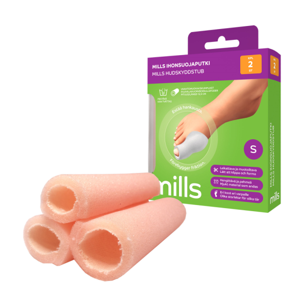Mills Ihonsuojaputki varpaille, S 2 kpl