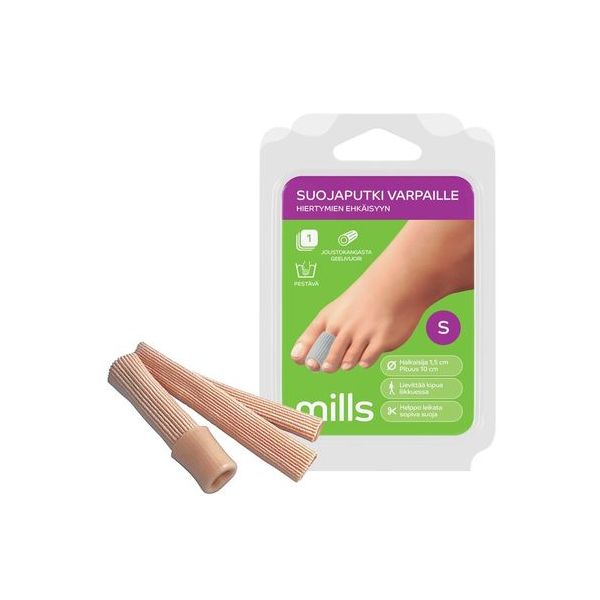Mills Suojaputki varpaille, S 10 cm 1 kpl
