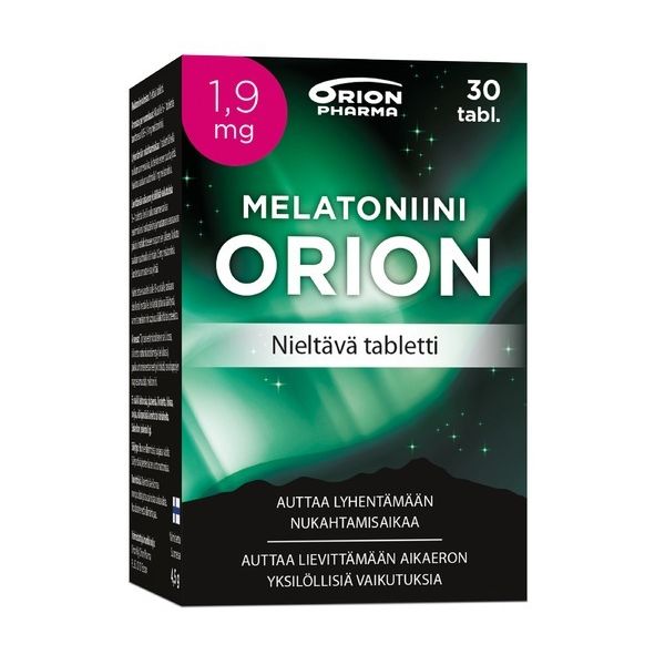 Melatoniini Orion 1,9 mg nieltävä 30 tabl