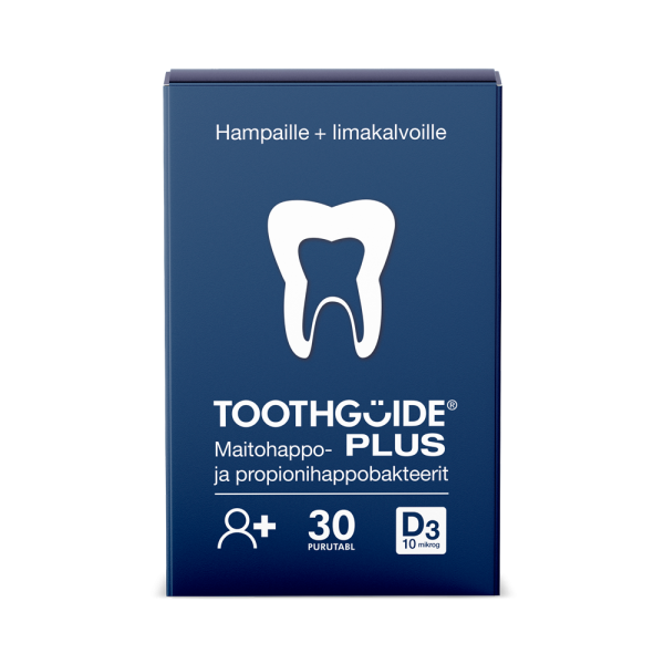 Toothguide Aikuiset Plus Maitohappobakteerivalmiste 30 kpl