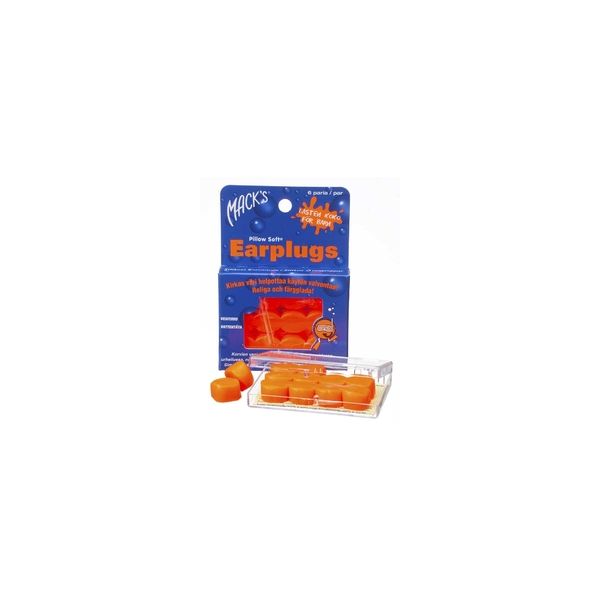 Macks silikonikorvasuoja lapsille oranssi 6 paria