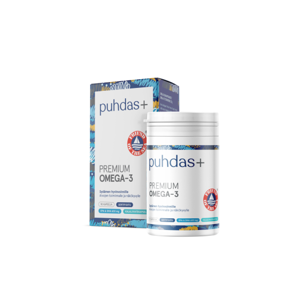 Puhdas+ Premium Omega-3 600 mg 90 kaps