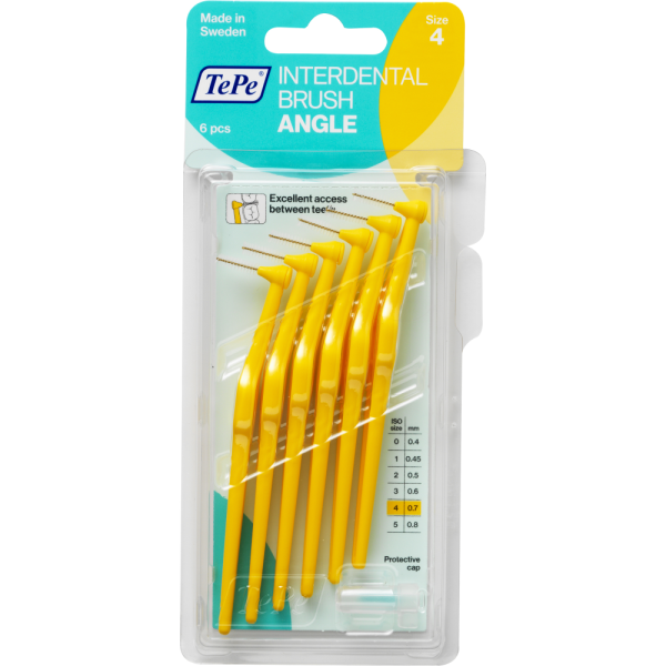 TePe hammasväliharja 0,7 mm Angle keltainen 6 kpl