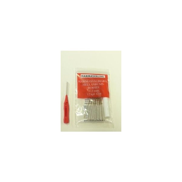 DOFT HAMMASVÄLIHARJA 1.2 MM PUNAINEN 12 KPL