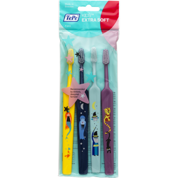 TePe Hammasharja Kids X-Soft 4 kpl