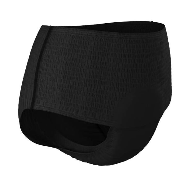 TENA SILHOUETTE PLUS NOIR M INKOHOUSUT NAISILLE, MUSTA, KORKEA VYÖTÄRÖ 9 KPL