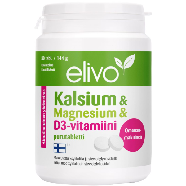 Elivo Kalsium-Magnesium-D 80 purutablettia