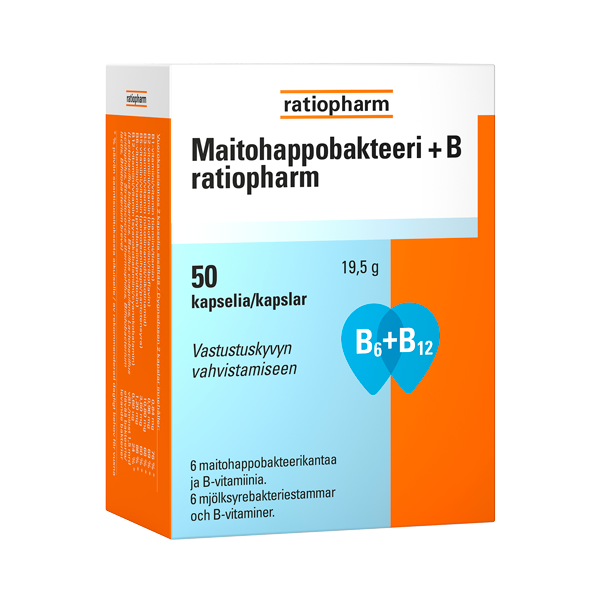 MAITOHAPPOBAKTEERI + B RATIOPHARM 50 KAPS