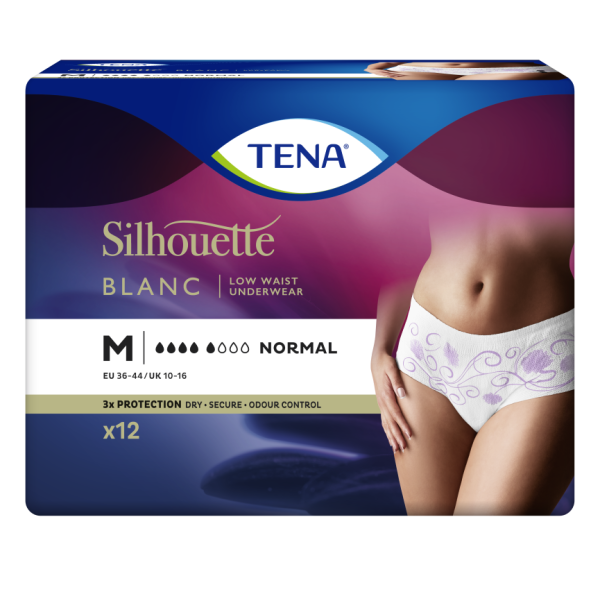 TENA SILHOUETTE NORMAL BLANC M 12 KPL