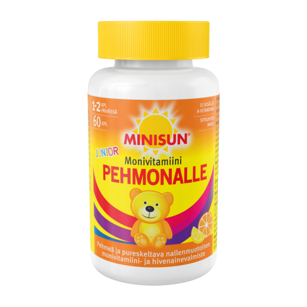Minisun Monivitamiini Pehmonalle Sitrus jr. 60 kpl