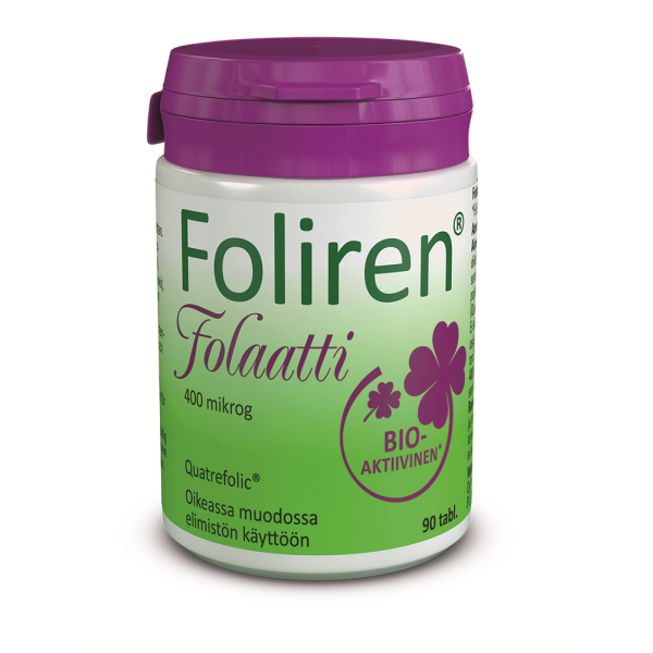 FOLIREN FOLAATTI 400 MIKROG 90 tabl