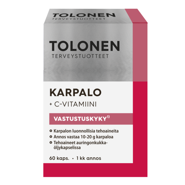 Tolonen Karpalo + C-vitamiini 60 kapselia