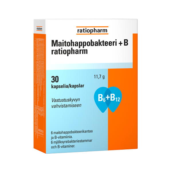 MAITOHAPPOBAKTEERI + B RATIOPHARM 30 KAPS