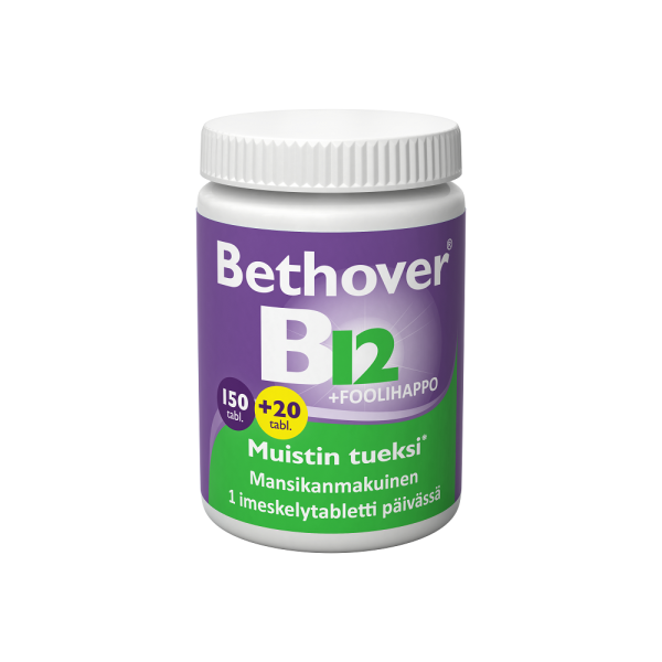 Bethover B12 + Foolihappo Mansikka 150+20 tabl