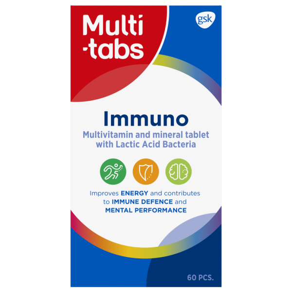 Multi-tabs Immuno Monivit. + Maitohappobakteeri 60 kpl