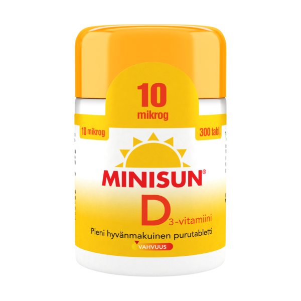 Minisun D-vitamiini 10 mikrog 300 purutabl