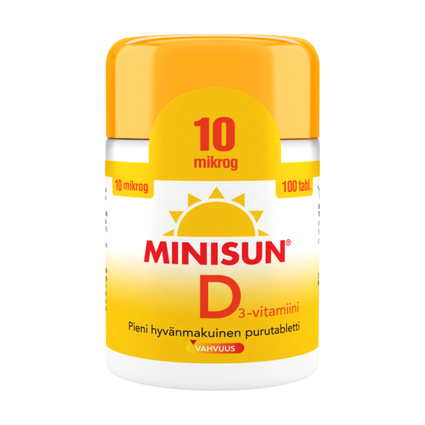 Minisun D-vitamiini 10 mikrog 100 purutabl