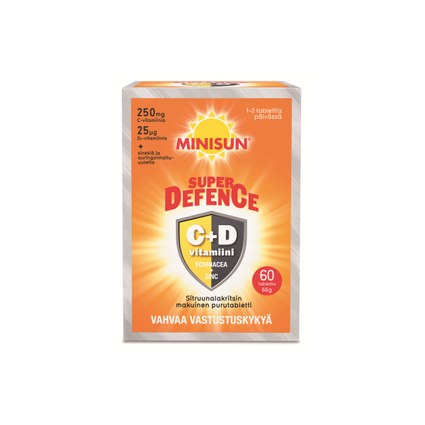Minisun Super Defence Sitruuna-Lakritsi 60 purutabl