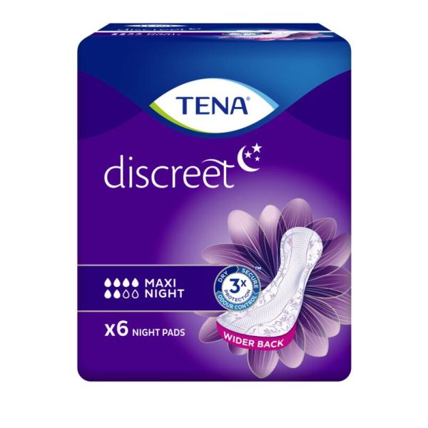 TENA DISCREET MAXI NIGHT 6 KPL