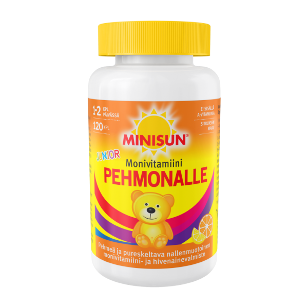 Minisun Monivitamiini Pehmonalle Sitrus jr. 120 kpl