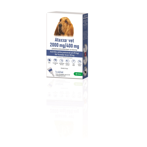 Ataxxa vet paikallisvaleluliuos 2000 mg / 400 mg 4 ml