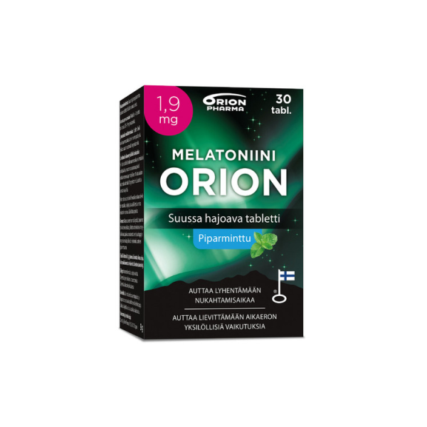Melatoniini Orion 1,9 mg piparminttu suussa hajoava tabletti 30 tabl