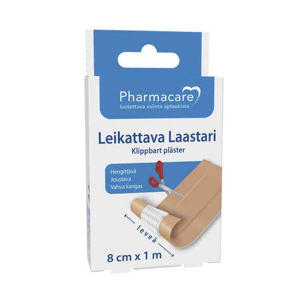 Pharmacare Laastari leikattava 8cmx1m 1 kpl