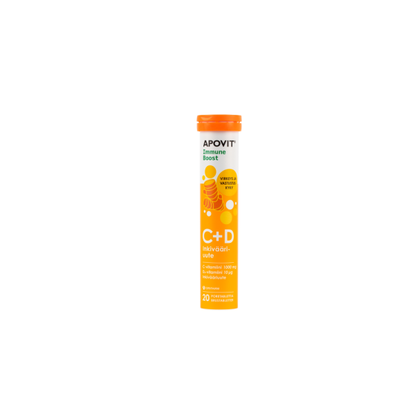Apovit C+D-vitamiini-inkivääripore20tabl 20 tabl